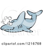 Poster, Art Print Of Grumpy Shark And Bubbles