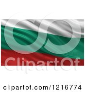 3d Waving Flag Of Bulgaria With Rippled Fabric
