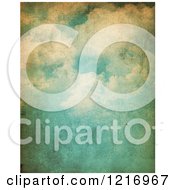 Clipart Of A Background Of Grungy Clouds Royalty Free Illustration