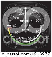 Clipart Of A Casares Air Speed Indicator Gauge Royalty Free Vector Illustration