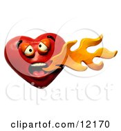 3d Heart Breathing Spicy Hot Fire