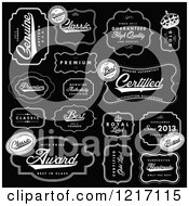 Poster, Art Print Of Vintage Black And White Quality Labels