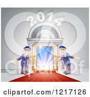 Poster, Art Print Of New Year 2014 Venue Entrance With A Vip Red Carpet And Welcoming Friendly Doormen