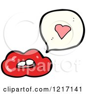 Cartoon Of Red Lips Speaking Royalty Free Vector Illustration
