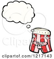 Cartoon Of Thinking Boxer Shorts Royalty Free Vector Illustration by lineartestpilot