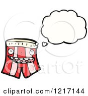 Cartoon Of Thinking Boxer Shorts Royalty Free Vector Illustration by lineartestpilot