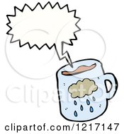 Cartoon Of A Mug Speaking Royalty Free Vector Illustration by lineartestpilot