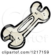 Cartoon Of A Wrench Royalty Free Vector Illustration