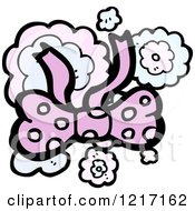 Cartoon Of A Polka Dot Bow Royalty Free Vector Illustration by lineartestpilot