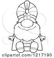Poster, Art Print Of Black And White Happy Sitting Sultan