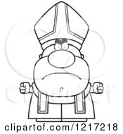 Poster, Art Print Of Black And White Mad Pope
