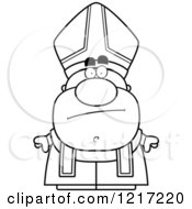 Black And White Bored Pope
