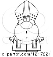 Poster, Art Print Of Black And White Surprised Pope