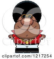 Cool Black Disco Man Wearing Sunglasses