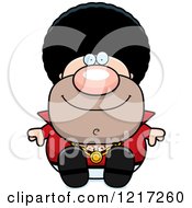 Clipart Of A Happy Disco Man Sitting Royalty Free Vector Illustration by Cory Thoman