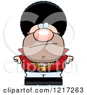 Clipart Of A Bored Disco Man Royalty Free Vector Illustration by Cory Thoman