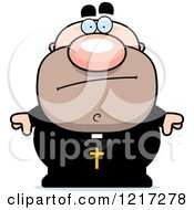 Clipart Of A Bored Priest Royalty Free Vector Illustration by Cory Thoman