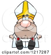 Poster, Art Print Of Happy Sitting Pope