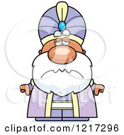 Clipart Of A Depressed Maharaja High King Royalty Free Vector Illustration by Cory Thoman