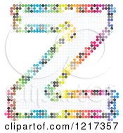 Colorful Pixelated Capital Letter Z