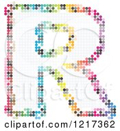 Colorful Pixelated Capital Letter R