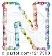 Colorful Pixelated Capital Letter N