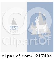 Poster, Art Print Of Deer With Trees And Best Wishes Text