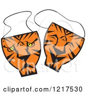 Poster, Art Print Of Happy And Sad Tiger Theater Masks