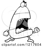 Clipart Of A Running Candy Corn Monster Royalty Free Vector Illustration by Cory Thoman