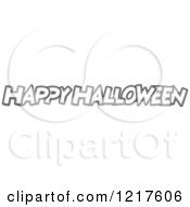 Clipart Of Happy Halloween Text Royalty Free Vector Illustration