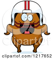 Poster, Art Print Of Happy Grinning Football Turkey Character