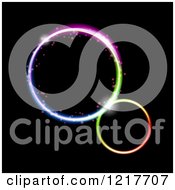 Poster, Art Print Of Colorful Neon Rings On Black