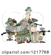 Poster, Art Print Of Paintball Team Covered In Colorful Splats