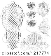 Poster, Art Print Of Black And White Ornate Swirls