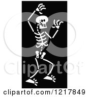 Poster, Art Print Of White Bad Skeleton On Black