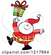 Poster, Art Print Of Santa Claus Holding A Gift On His Finger