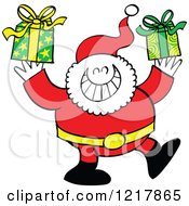 Poster, Art Print Of Santa Claus Carrying Gifts