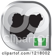 Silver Nigeria Map And Flag Icon