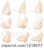 Clipart Of Human Noses Royalty Free Vector Illustration