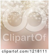 Clipart Of A Pastel Background With White Snowflakes Royalty Free Illustration