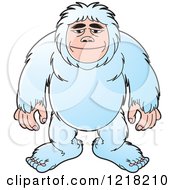 Clipart Of A Blue Big Foot Royalty Free Vector Illustration by Lal Perera
