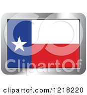 Texas Flag And Silver Frame Icon