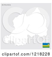 Clipart Of A Rwanda Map And Flag Royalty Free Vector Illustration