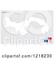 Clipart Of A Panama Map And Flag Royalty Free Vector Illustration