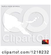 Clipart Of A Papua New Guinea Map And Flag Royalty Free Vector Illustration