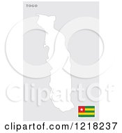 Clipart Of A Togo Map And Flag Royalty Free Vector Illustration