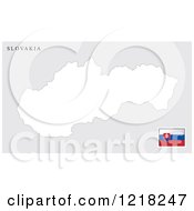 Clipart Of A Slovakia Map And Flag Royalty Free Vector Illustration