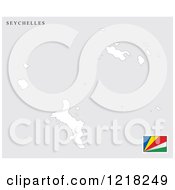 Clipart Of A Seychelles Map And Flag Royalty Free Vector Illustration
