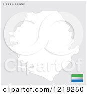 Clipart Of A Sierra Leone Map And Flag Royalty Free Vector Illustration