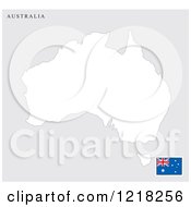 Clipart Of A Australia Map And Flag Royalty Free Vector Illustration